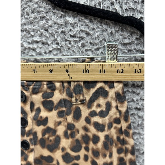 Reformation Women's Animal Print‎ Leopard Marlon Stretch High Crop Pants Size 2 - Picture 5 of 12